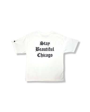 OG White Stay Beautiful Chicago X Champion Tee